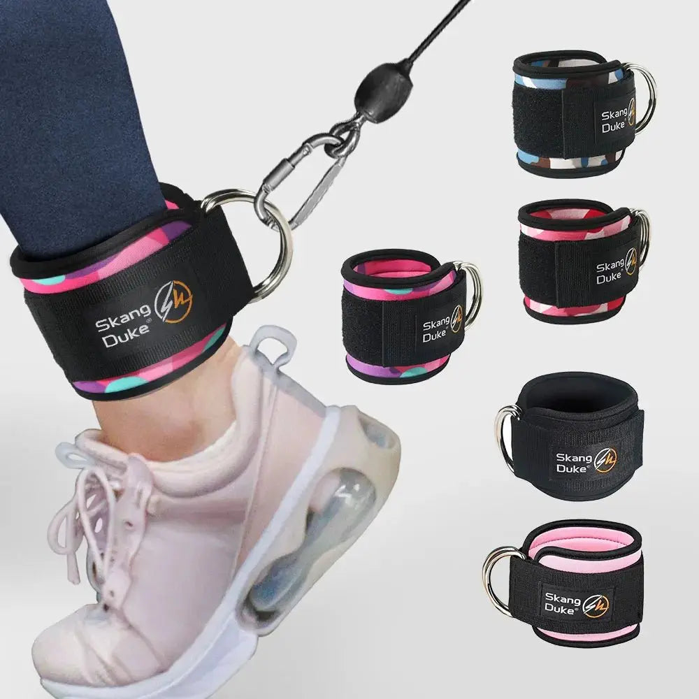 1pc Adjustable D - Ring Ankle Straps for Cable Machines - Comfortable Ankle Cuffs for Glute & Leg Muscle Strength Training in Gym - Power shift fitness