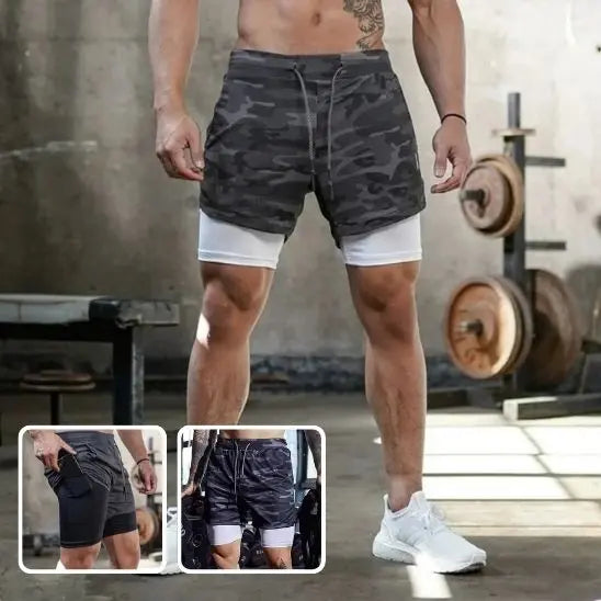 Short de sport court pour homme 2 en 1 - Power shift fitness